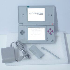 Nintendo DS Lite Nintendo Game Boy DMG Gray Handheld System with Charger
